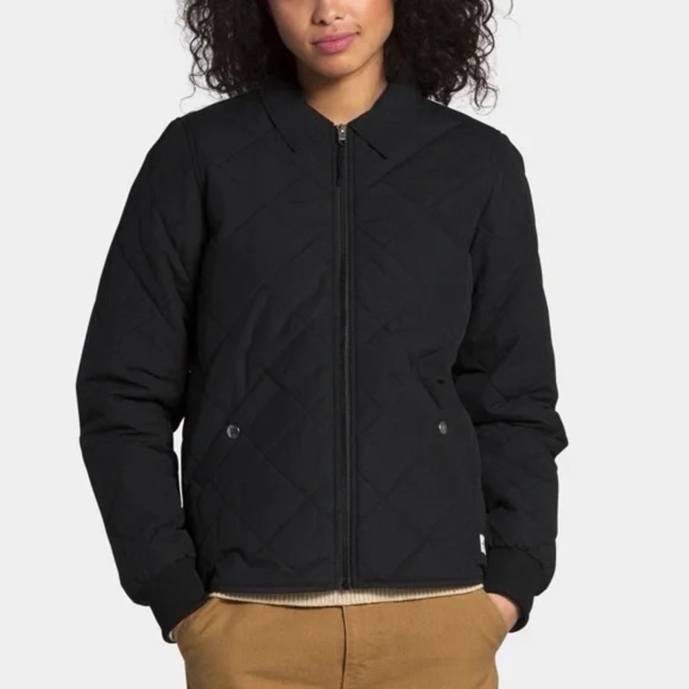 The North Face Cuchillo 2.0 Quilted Sherpa Lined Black Fleece Jacket - Medium